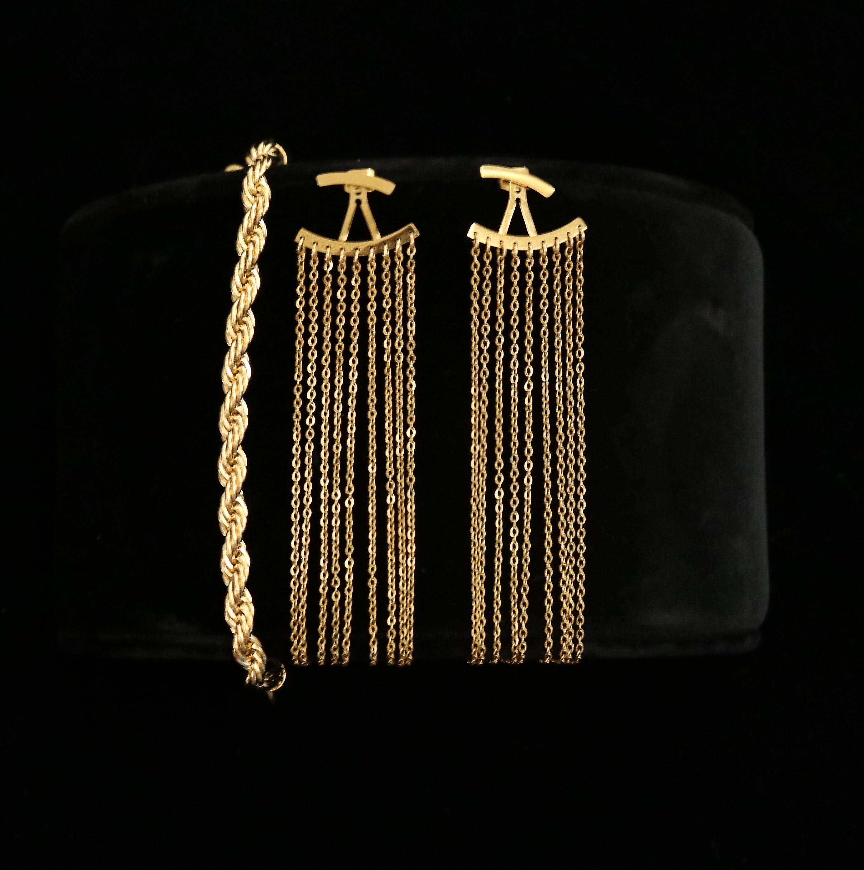 Gold & Tassels + Rope Chain Bracelet | Bundle